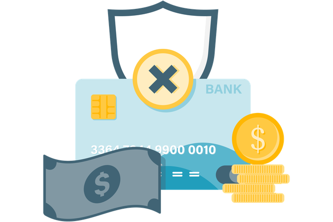 Credit card payment declined  Illustration