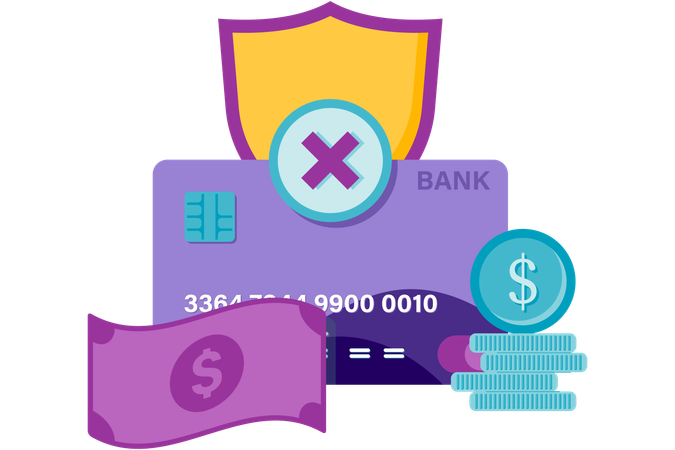 Credit card payment declined  Illustration