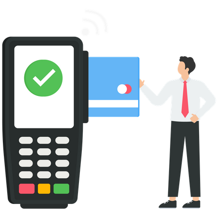 Credit card payment, Electronic money security  Illustration