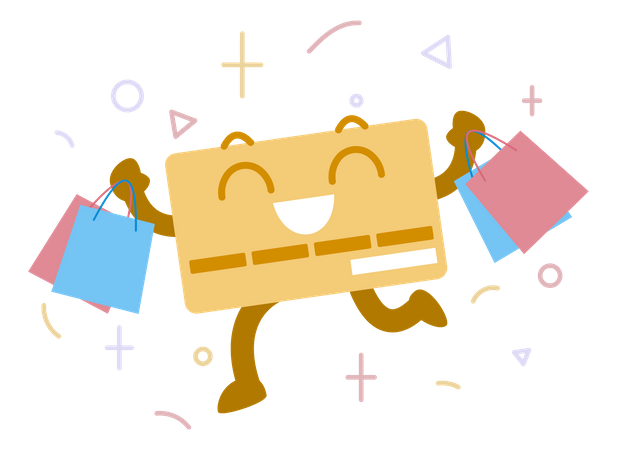 Credit card payment for shopping Illustration