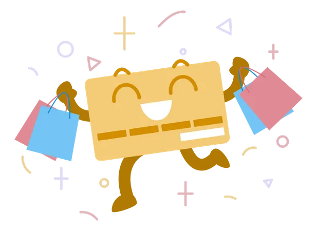 Credit card payment for shopping  Illustration