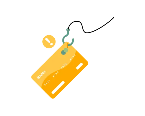 Credit card phishing  Illustration