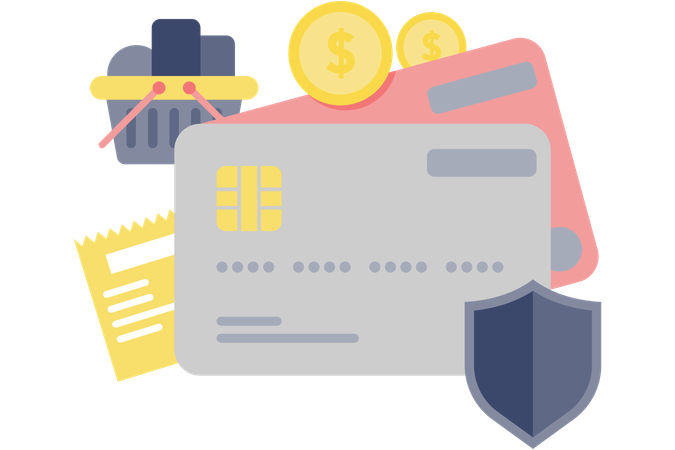 Credit card security  Illustration