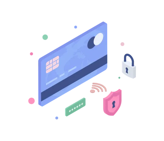 Credit card security Illustration