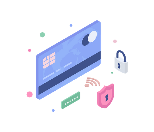 Credit card security  Illustration