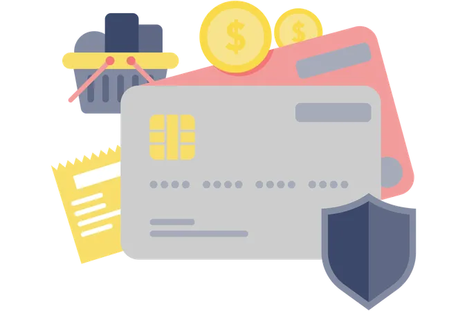 Credit card security  Illustration