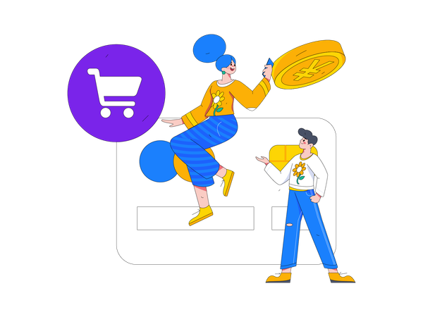 Credit card shopping  Illustration