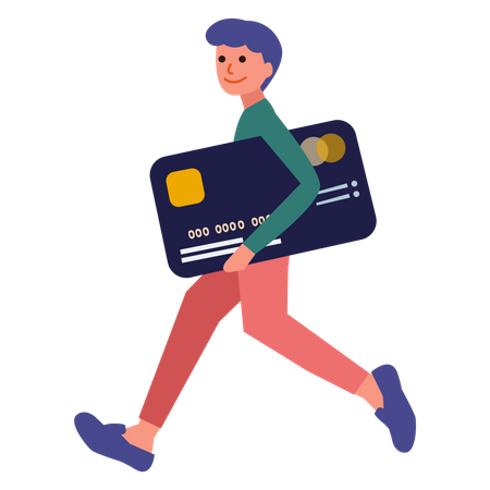Credit card shopping payment Illustration