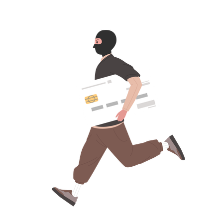 Credit card theft  일러스트레이션