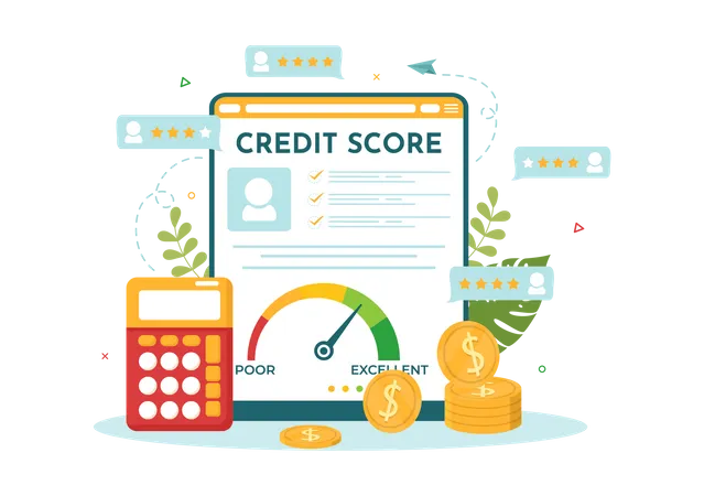 Credit Score rating  일러스트레이션