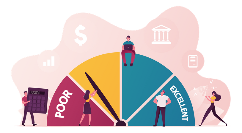 Credit Score Rating  Illustration