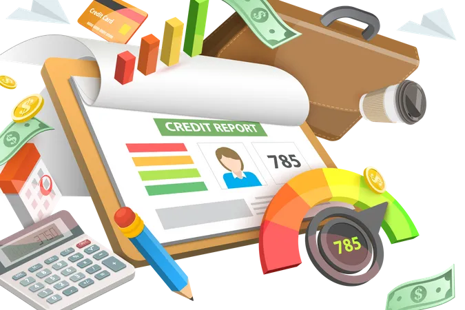 Credit Score Report  Illustration