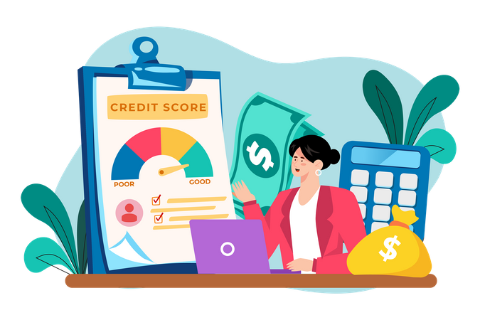Credit scores determine the creditworthiness of borrowers to lenders  Illustration