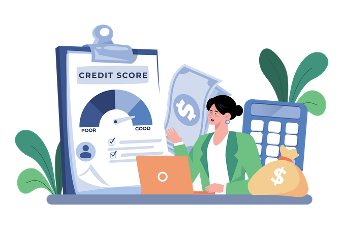 Credit scores determine the creditworthiness of borrowers to lenders  Illustration