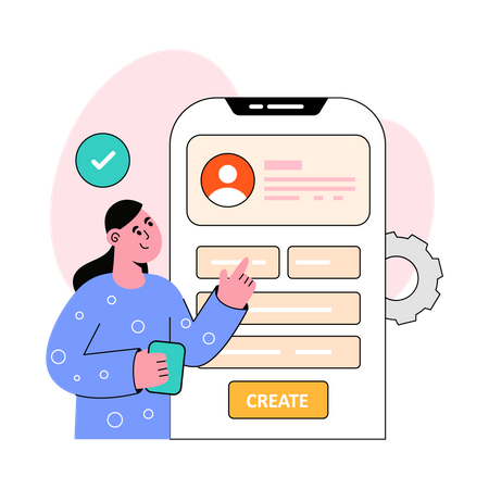 Créer un compte  Illustration