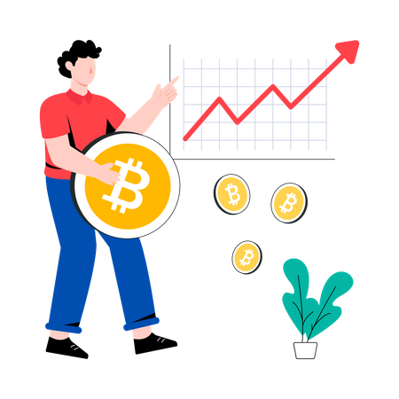 Crescimento do bitcoin  Ilustração