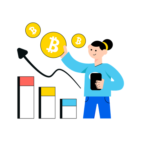 Crescimento do bitcoin  Ilustração