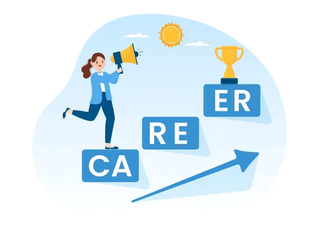 Crescimento na carreira empresarial  Ilustração