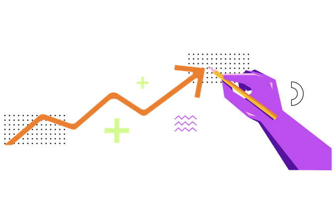 Desenvolvimento de crescimento de negócios  Ilustração