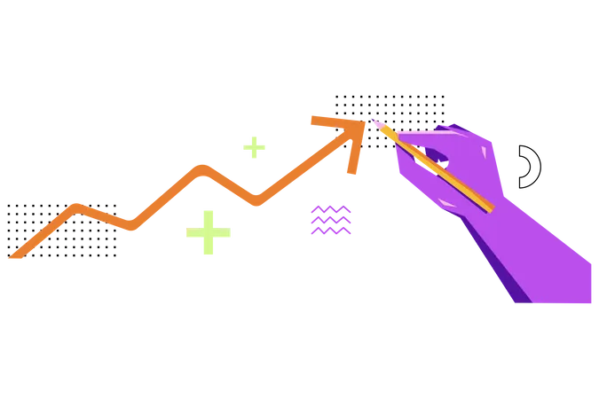 Desenvolvimento de crescimento de negócios  Ilustração