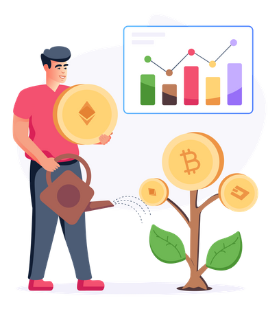 Crescimento do bitcoin  Ilustração