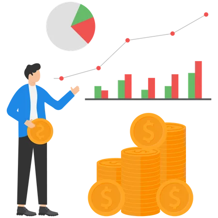 Crescimento do investimento  Ilustração