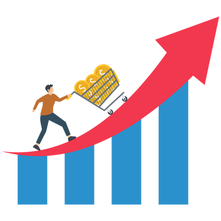 Crescimento do investimento em direção ao lucro  Illustration