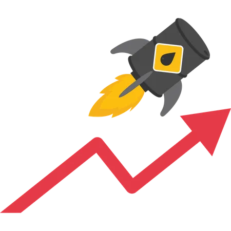 Crescimento do investimento em petróleo  Ilustração