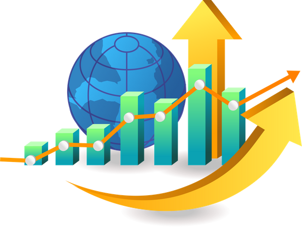 Crescimento económico mundial  Ilustração