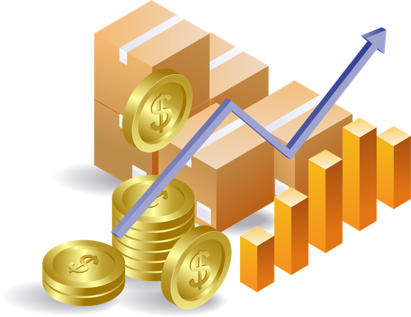 Crescimento do negócio de entrega de encomendas  Ilustração