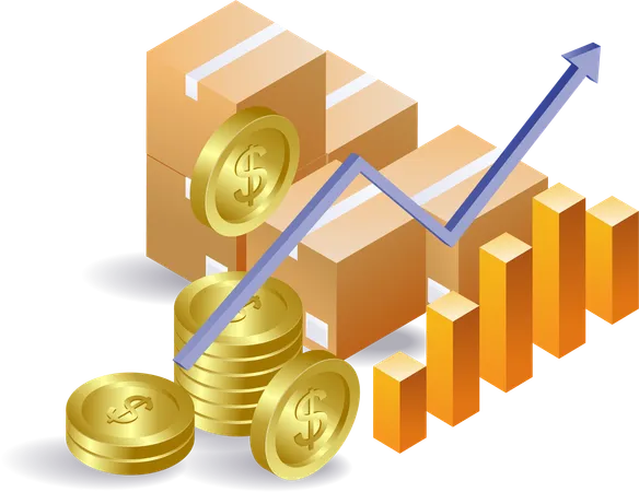 Crescimento do negócio de entrega de encomendas  Ilustração