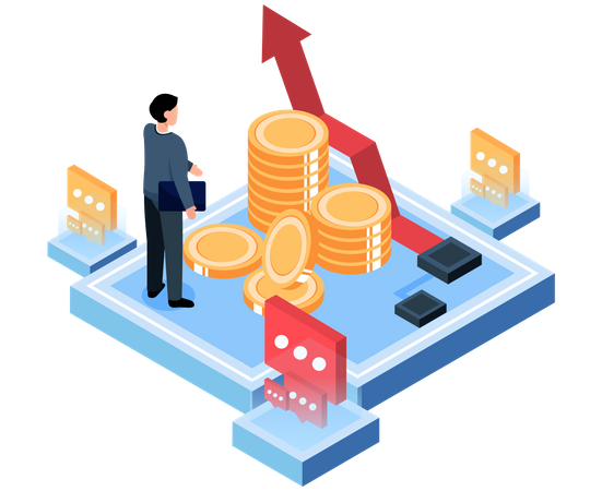 Crescimento financeiro  Ilustração