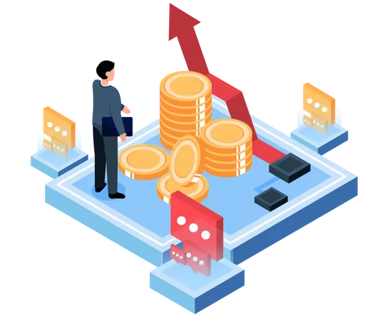 Crescimento financeiro  Ilustração