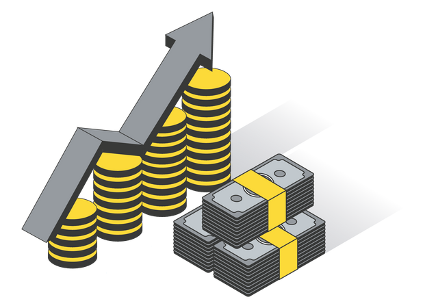 Crescimento financeiro  Ilustração