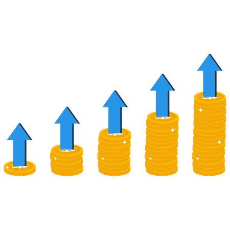 Crescimento financeiro ou de investimento  Ilustração