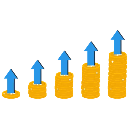 Crescimento financeiro ou de investimento  Ilustração