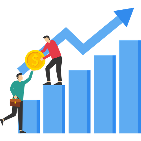 Criação de lucro empresarial  Ilustração