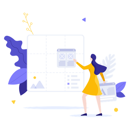 Criação de modelo de web design  Ilustração