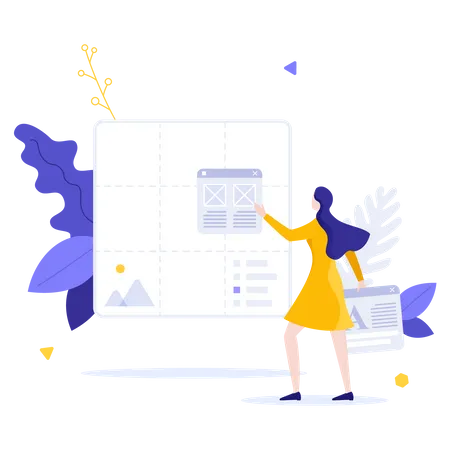 Criação de modelo de web design  Ilustração
