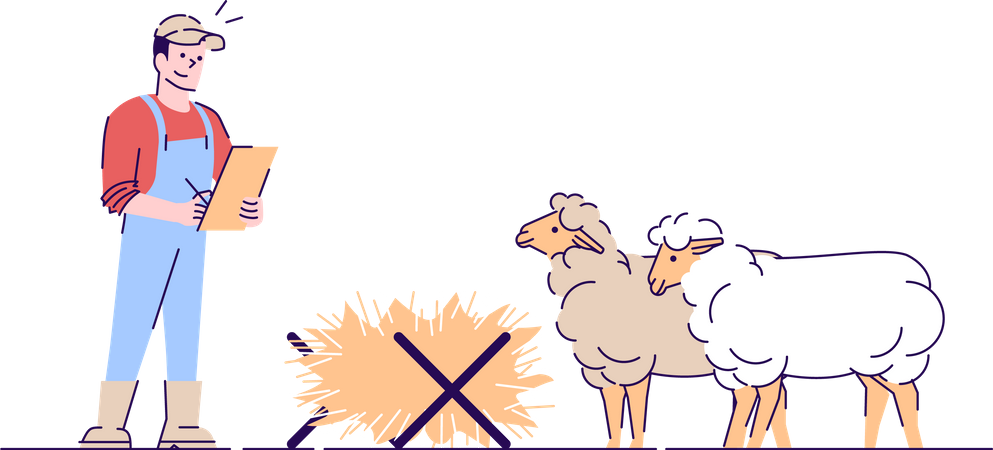 Criação de ovelhas  Ilustração