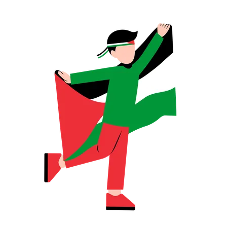 Criança busca ajuda para salvar a Palestina  Ilustração