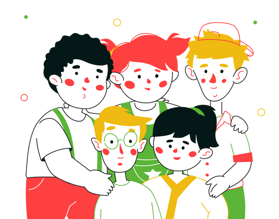 Crianças felizes  Ilustração