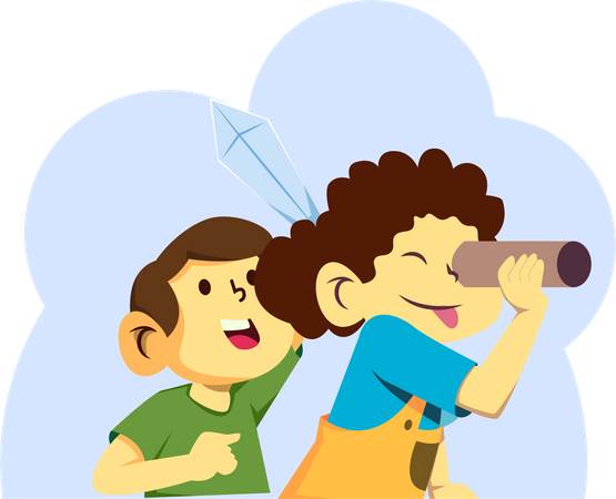 Crianças felizes  Ilustração