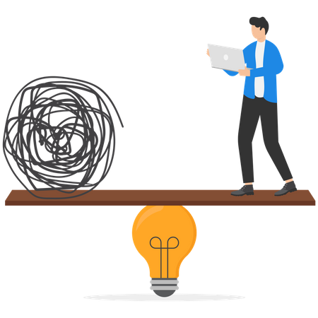 Criatividade para resolver problemas  Ilustração