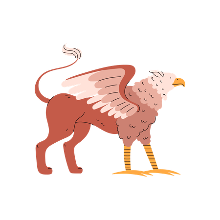 Criatura mítica del grifo  Ilustración