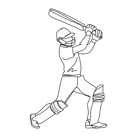 Cricket batsman  Illustration