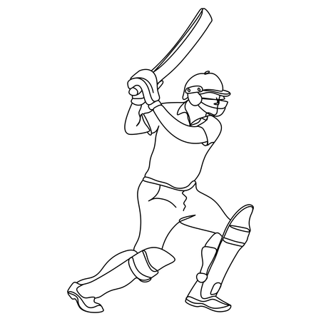 Cricket batsman  Illustration