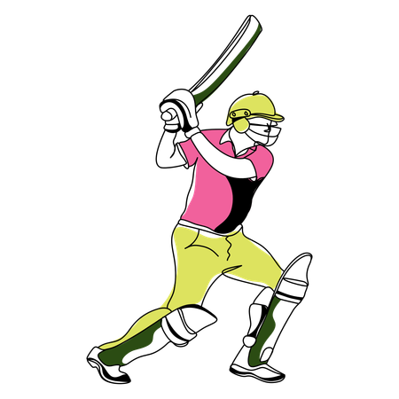 Cricket batsman  Illustration