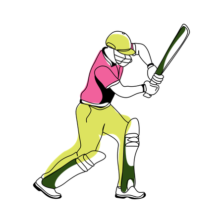 Cricket batsman  Illustration