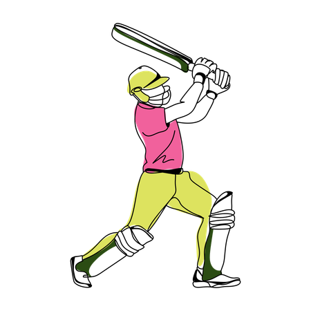 Cricket batsman  Illustration